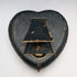 Around 1899 British Antique Heart-Shaped Sterling Silver Pocket Watch Holder with REVUE Pocket Watch